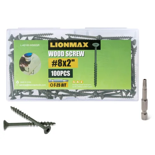 Miniatura 18 de LIONMAX Tornillos para Terraza de 1-5/8 Pulgadas, Tornillos para Madera #8 x 1-5/8", 300 PCS, Resistentes al Óxido, Recubiertos con Epoxi Exterior