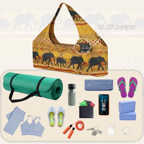 Miniatura 4 de Bolsa grande para esterilla de yoga, bolsas y portabebés se adapta a todo lo que necesitas, bolsa de transporte con correa para esterilla de yoga