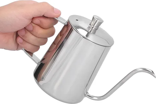 Miniatura 8 de Hervidor de café de acero inoxidable 304 de 20.3 fl oz vierte sobre la olla de café para el hogar cocina cafetera jarras