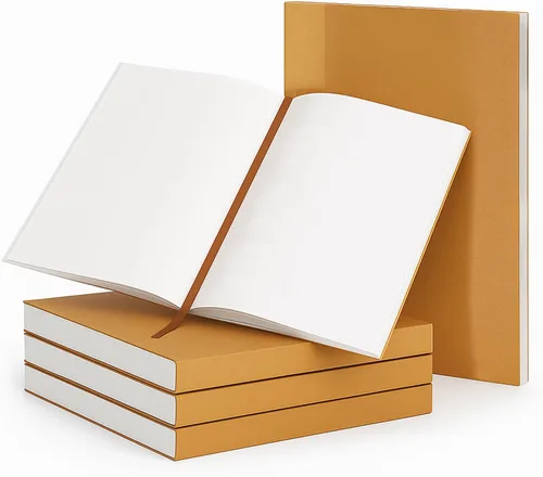 moonster Papel para Cuaderno en Blanco – Recambio de Diario A5 – para Diario de Cuero Recargable – Insertos Fresados Premium, Libro de Bocetos en