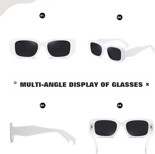 Miniatura 4 de MASDUN Y2k - Gafas de sol cuadradas para mujer y hombre, diseño de moda, estilo retro, a la moda, con protección UV