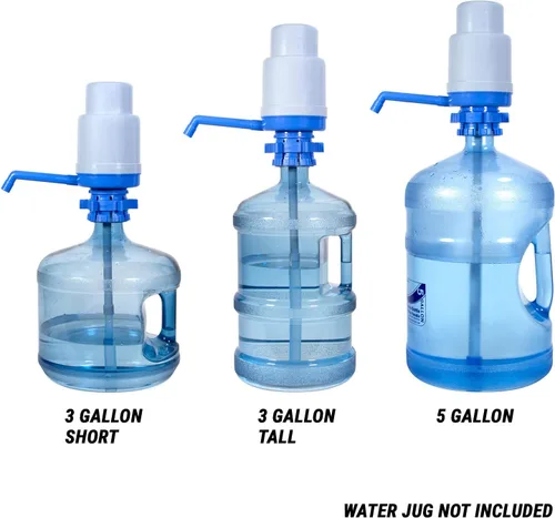 Miniatura 5 de Bomba de agua potable Plus, segura para agua potable (sin BPA), dispensador manual para botellas de 3 a 6 galones con 2 tubos adicionales