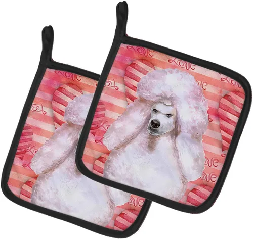 Miniatura 258 de Caroline's Treasures BB9655PTHD - Juego de soportes para ollas de cocina resistentes al calor, almohadillas calientes para horno, 7 1/2 x 7 1/2
