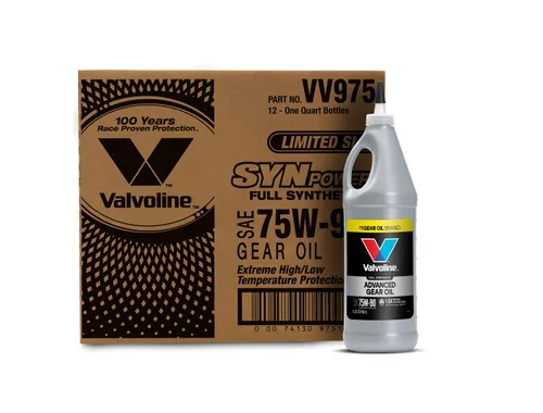 Miniatura 22 de Valvoline Flexfill SAE 75W-90 Aceite para engranajes sintético completo 1 cuarto de galón, caja de 4
