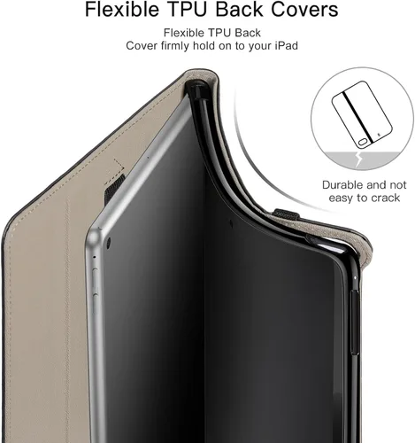 Miniatura 3 de Funda para iPad mini 5 2019/Mini 4 3 2 1 de 7.9 pulgadas, Cubierta Folio de Soporte de Cuero PU Premium con función de encendido y apagado Negro