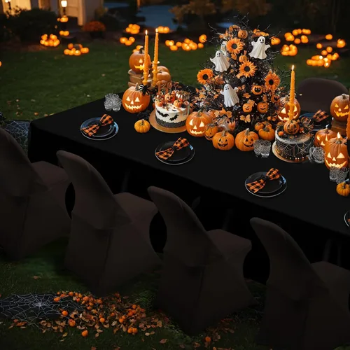 Miniatura 2 de Babenest Fundas plegables de elastano para sillas de Halloween, mejoradas, 10 unidades, universales, elásticas, lavables, protectores para bodas