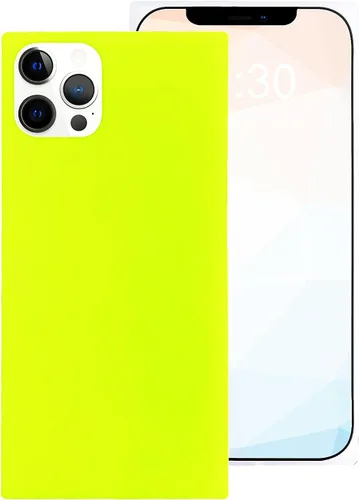 Miniatura 20 de Compatible con Neon Phone Rectangle iPhone 14 Funda para mujer, diseño de lujo de fluorescencia brillante, flexible, suave, delgada, de gel de goma