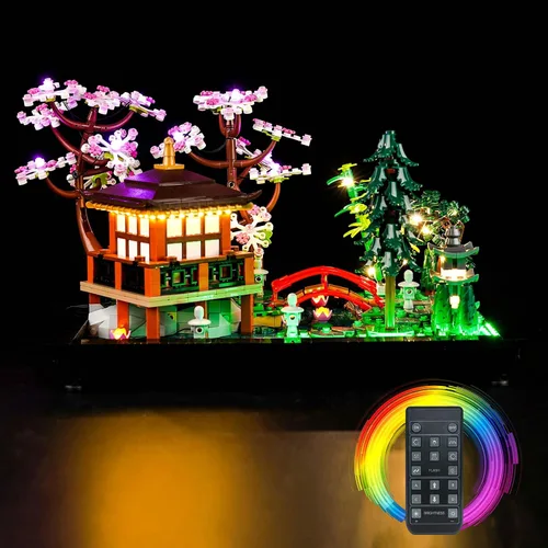 Miniatura 11 de Kit de Luces LED para LEGO 10281 Set de Árbol Bonsái, Luces de Decoración para Modelo Rosa