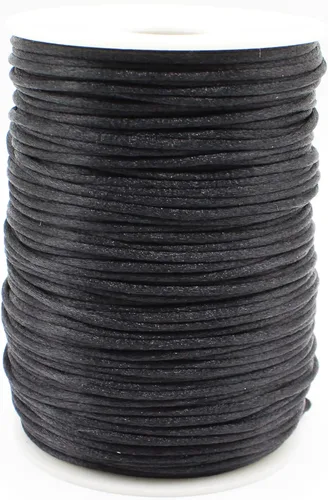Miniatura 23 de Cordón de nailon blanco satinado de 0.039 in x 109 yardas de seda satinada para pulseras, collares, fabricación de joyas, nudos chinos, macramé