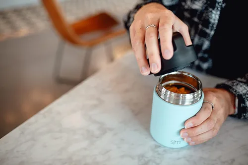 Miniatura 5 de Simple Modern Tarro de comida para comida caliente Reutilizable de acero inoxidable aislado al vacío a prueba de fugas, almacenamiento de almuerzo