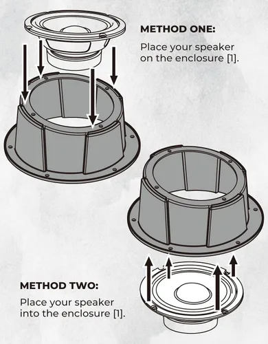 Miniatura 7 de KEMIMOTO Cápsula de altavoces en ángulo de 6.5 pulgadas, 1 cápsula de altavoz universal para caja de 6.5 pulgadas, compatible con UTV, RV, coche