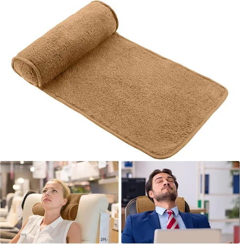 Miniatura 12 de Weysat Almohada reclinable para el cuello y la cabeza, rollo de forro polar antideslizante ajustable para el cuello, cojín para reposacabezas