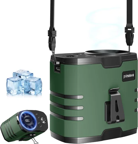 Miniatura 8 de Ventilador portátil oscilante de viaje, 10400mAh, funciona con pilas, recargable por USB, ventilador de piso, mesa, escritorio con control remoto, 4