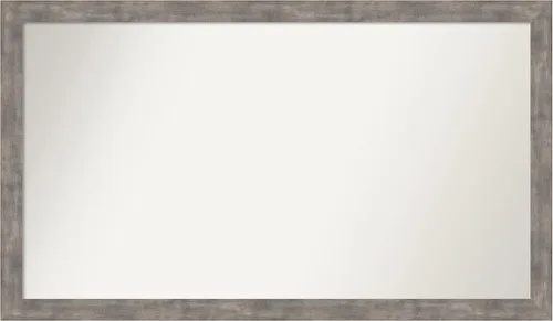 Miniatura 247 de Amanti Art Silver Bathroom Mirror for Over Sink, 24x49 Custom Made Marred Pewter Rectangle Vanity Mirror, Oversize Casual Wood Frame, Hangs Estaño