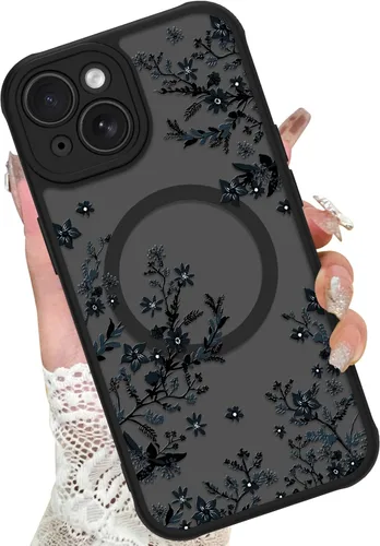 Miniatura 34 de KANGHAR - Funda para iPhone 11 [Compatible con Magsafe] Patrón estampado de leopardo Lindo guepardo Funda protectora magnética para niñas, mujeres