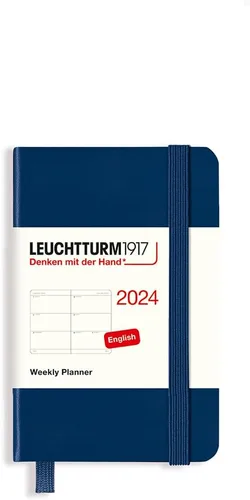 Miniatura 11 de LEUCHTTURM1917 - Agenda semanal 2024 con folleto adicional, bolsillo (A6) tapa dura, azul marino (1 de enero - 31 de diciembre de 2024)