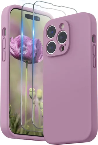 Miniatura 20 de SURPHY Funda diseñada para iPhone 14 Pro Max con protector de pantalla, (con protección de cámara y forro de microfibra suave), funda de silicona