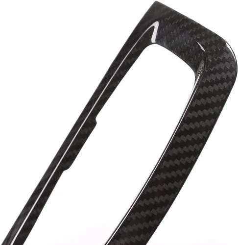 Miniatura 9 de Fibra de carbono real para BMW X5 f15 2014-2018 interruptor de faros de coche decoración marco accesorios