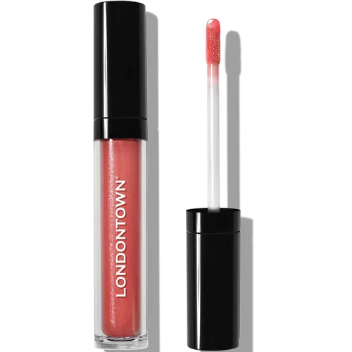 LONDONTOWN Dainty, Sun Kissed Coral, tubo de brillo de labios de felpa, hidratante profundo, bálsamo acondicionador no pegajoso