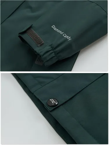 Miniatura 6 de Chaqueta de lluvia Diamond Candy para mujer, con diseño para senderismo, impermeable y ligera, con capucha