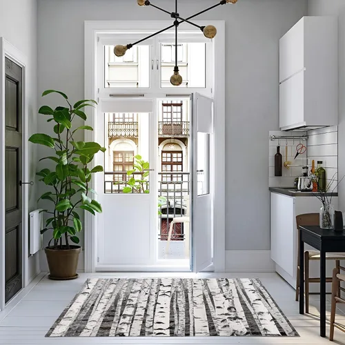 Miniatura 4 de Rugs - Alfombra mullida para sala de estar, 23.6 x 35.4 in, con textura de tronco de abedul, para dormitorio, lavable a máquina, alfombra gruesa