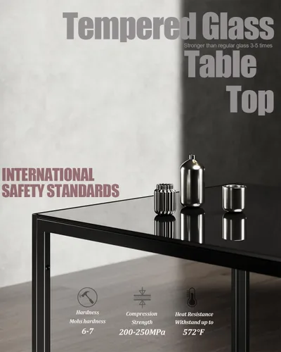 Miniatura 3 de Juego de mesa de comedor Sino Salected para 4, juego de mesa y sillas de cocina de 4 piezas, juego de mesa de comedor moderno de 5 piezas con tapa