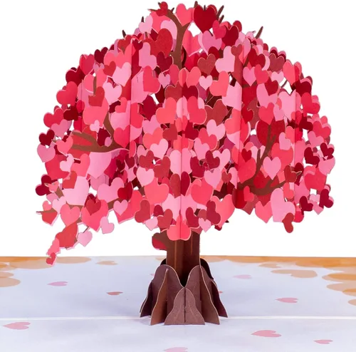 Miniatura 12 de Paper Love Tarjeta desplegable 3D para casa de perro, para el día de San Valentín, cumpleaños, día de la madre, adultos o niños, todas