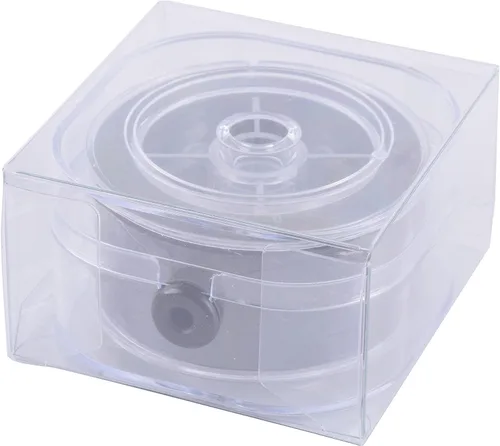 Miniatura 6 de KONMAY 1 Rollo de Cuerdas Planas Elásticas para Pulseras de 0.032 in con Estuche Organizador, 90 Yardas de Hilo Elástico de Cristal Negro para Hacer