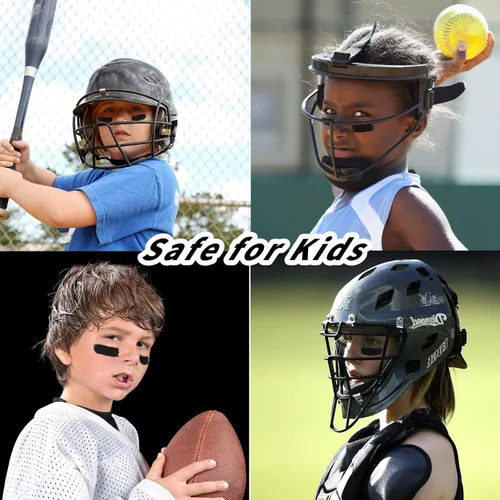 Miniatura 5 de MEICOLY Pintura facial negra, barra negra para ojos para deportes, béisbol, softbol, fútbol americano, lacrosse, fácil de colorear atletas