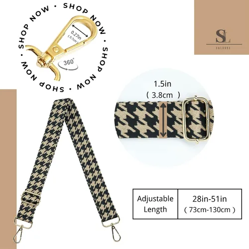 Miniatura 157 de S&loyoe Correas de repuesto para bolso, correa ajustable para bolsa cruzada, correas de guitarra anchas para bolsos de 1.5 pulgadas