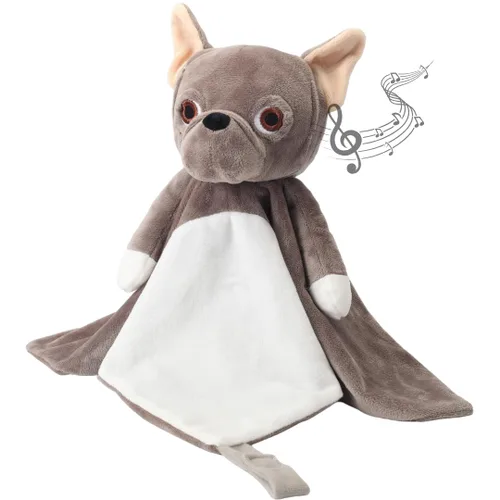 Miniatura 17 de Love By Emi Juguete para dormir 4 en 1 para bebé, máquina de sonido de animales de peluche y soporte para chupete, ruido blanco y música, manta