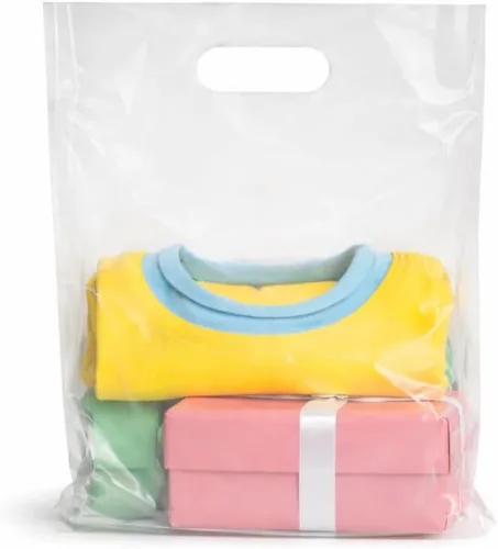 Miniatura 19 de Bolsas de mercancía de plástico MMSBAGS para venta al por menor, con asas troqueladas, fuertes, resistentes al desgarro, diferentes tamaños