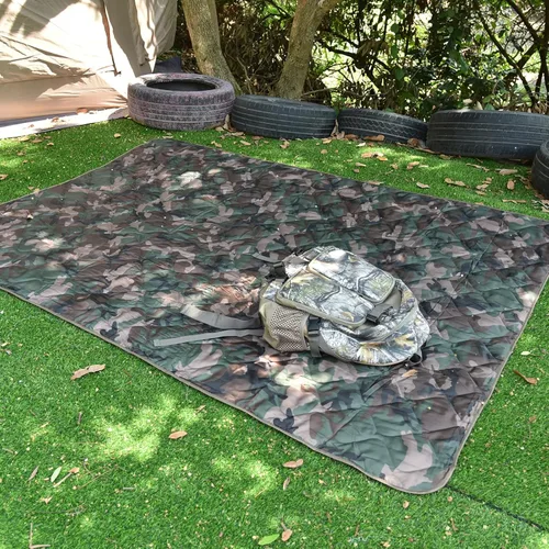 Miniatura 7 de LOOGU Manta Camuflaje Impermeable Aislante Forro de Poncho para Camping al Aire Libre, Senderismo, Caza, Supervivencia, Mochileros, Picnic Us