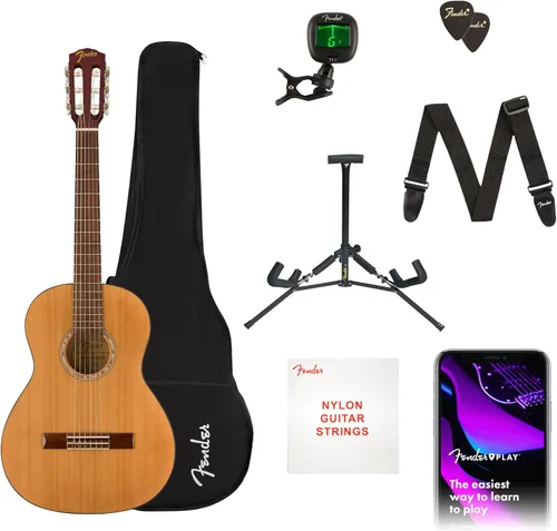 Miniatura 6 de Fender FA-15N Guitarra acústica de cuerdas de nailon escala 3/4, natural, con bolsa de concierto