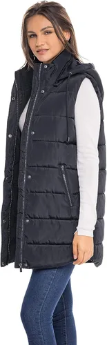 Miniatura 3 de S.E.B. por Sebby - Chaqueta acolchada larga con capucha para mujer, relleno de plumón sintético con capucha para otoño e invierno