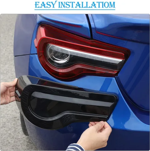 Miniatura 7 de YIWANG ABS Blcak - Marco protector de luz trasera para Subaru BRZ Toyota 86 2012-2021, accesorios para cubierta de luz trasera de coche