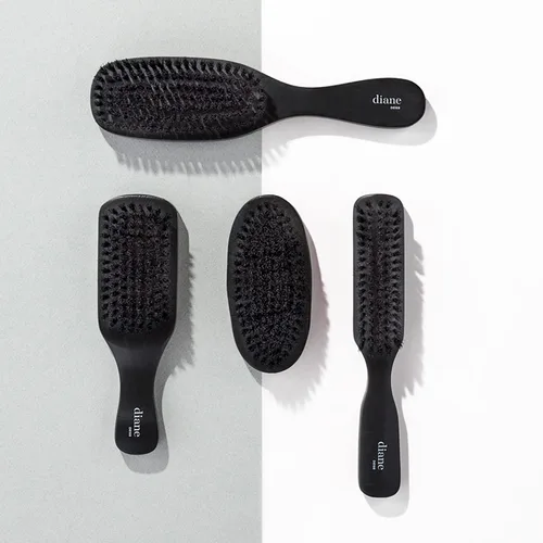 Miniatura 4 de Diane Cepillo de cerdas de jabalí 100% para ondas y alisado, desenredante de cabello fino a mediano para hombres y mujeres, restaurador de brillo
