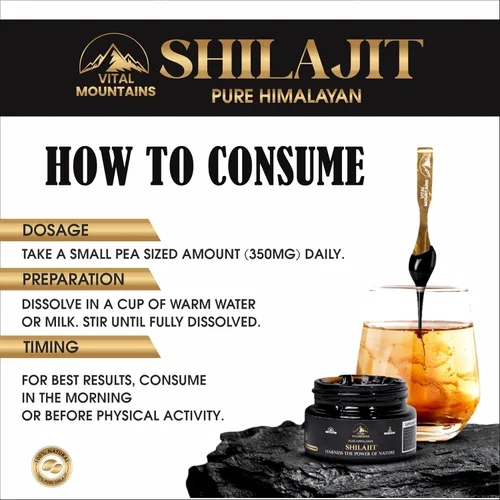 Miniatura 5 de Resina Shilajit pura del Himalaya para hombres y mujeres, rica en ácido fúlvico con más de 85 minerales traza para fuerza, energía, resistencia
