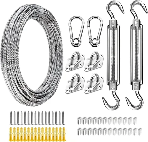 Miniatura 11 de Kit de accesorios para toldo, 5 pulgadas, súper resistente, acero inoxidable 304 de grado marino, kit de accesorios para instalación de velas