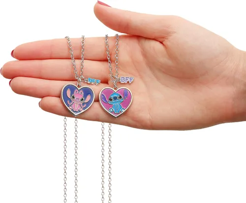 Miniatura 4 de Disney Lilo & Stitch - Juego de 2 collares de mejores amigas con dije de BFF y Stitch, con licencia