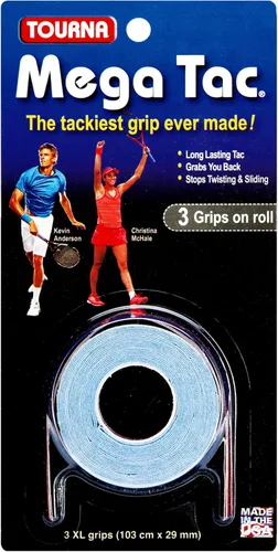 Tourna Mega Tac Extra Tacky OverGrip, paquete de 3 Azul