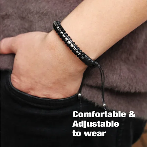 Miniatura 6 de Regalos inspiradores para hombres, pulseras con código morse, pulseras para hombre, regalos de graduación para él, Día del Padre, pulsera de cuero