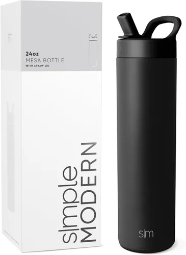 Miniatura 12 de Simple Modern Botella de agua con tapa de pajilla Termo de acero inoxidable aislado Botellas de agua reutilizables para viajes para gimnasio