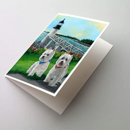 Miniatura 211 de Caroline's Treasures PPP3013GCA7P - Tarjetas de felicitación y sobres para mascotas de Basset Hound Teacher, paquete de 8 tarjetas en blanco