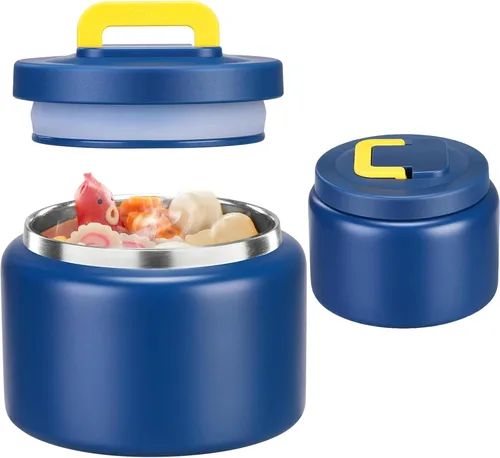Miniatura 17 de JXXM Tarro térmico de 8 onzas para alimentos fríos y calientes para niños, recipientes aislados para el almuerzo, tarro de comida caliente, a prueba