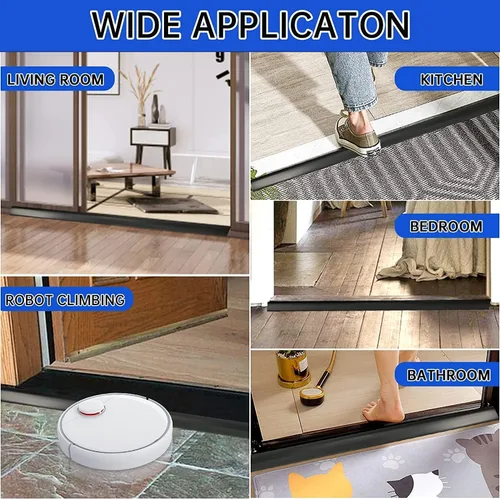Miniatura 3 de Tira de umbral de PVC para puerta, pelar y pegar, tira de transición autoadhesiva para piso de alfombra, transición de umbral diferencia de altura