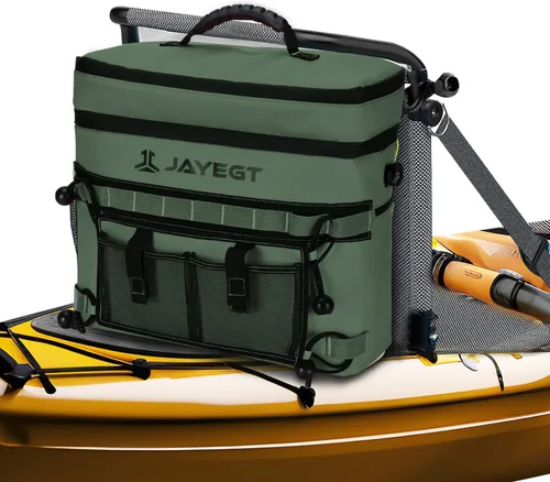 Kayak Cooler Behind Seat - Waterproof Cooler Bag Compatible with Lawn-Chair Seat Kayak，Kayak Accessories Camping Cooler, Portable Ice Chest for