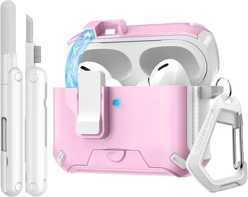 Miniatura 13 de TiMOVO Funda para Airpods Pro 3 (2025) con clip de bloqueo seguro, cubierta dura protectora automática de caída completa para Apple AirPod Pro de 3ª