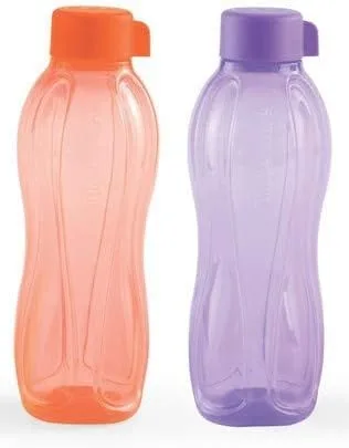 Miniatura 2 de Tupperware Aqua-Safe - Botella de agua de plástico, juego de 2 unidades (1 litro cada una)