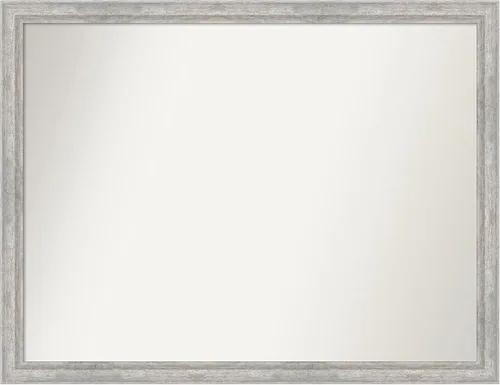 Miniatura 297 de Amanti Art Espejo de baño plateado para sobre fregadero, 23 x 23 pulgadas, espejo cuadrado plateado en ángulo, marco de madera moderno medio, se